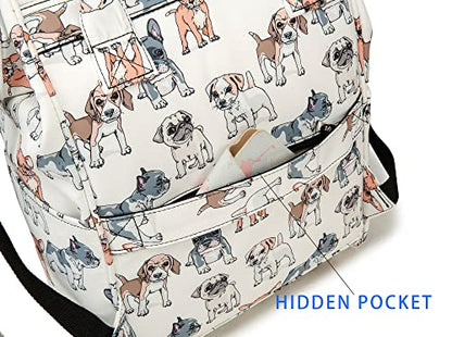 Kinmac Wide Open Style Laptop Backpack College Travel Outdoor Backpack For Laptop Up to 15.6 Inch (Dog) - color: Dog（open Wide）