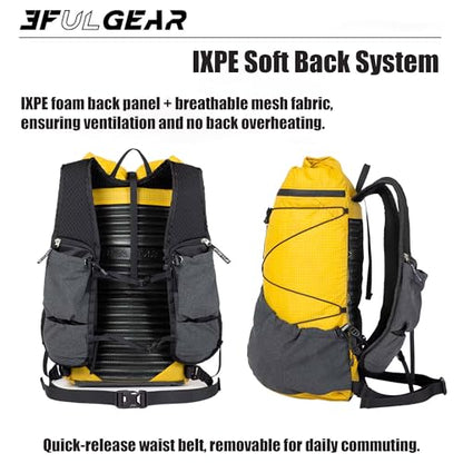 3F UL GEAR Koala Backpack 20L - Ultra-Lightweight UHMWPE Waterproof Daypack for Men & Women | Hiking & Outdoor Travel - color: Galaxy Grey