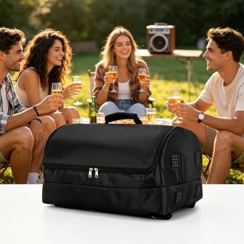 Portable Carrying Bag with Padded Storage, 52 X 34 X 30 Cm Travel Case, Zipper Opening, Top Handle, Backpack Carry for Outdoor Transport Portable Carrying Bag Storage Outdoor Travel Padded