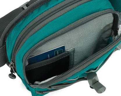 Waist Pack with Water Bottle Holder for Running Walking Hiking Fanny Pack Hydration Belt - color: Green