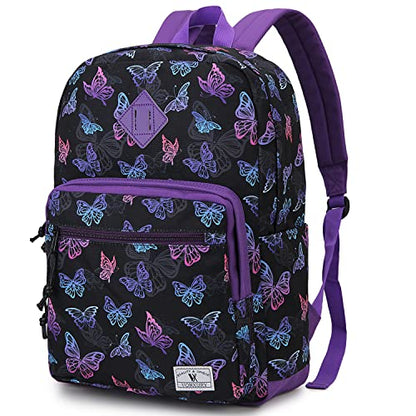 VX VONXURY Backpack for Men Women, Lightweight Kids School Bag, Classic Basic Laptop Bookbag for College Work Travel Hiking - color: Butterfly