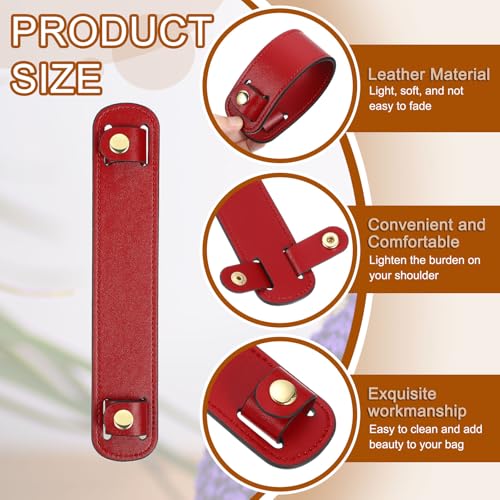 Generic 1 Pcs 8.98x1.65 Inch Leather Shoulder Strap Pad, Detachable Non-Slip Strap Covers for Tote Bags Backpacks Handbags, Red
