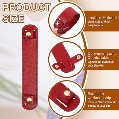 Generic 1 Pcs 8.98x1.65 Inch Leather Shoulder Strap Pad, Detachable Non-Slip Strap Covers for Tote Bags Backpacks Handbags, Red