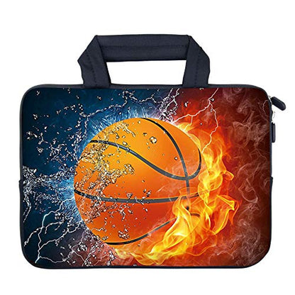AMARY14 15 15.4 15.6 inch Laptop Handle Bag Computer Protect Case Pouch Holder Notebook Sleeve Neoprene Cover (Hot Basketball) - color: Hot Basketball