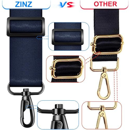 60" Shoulder Strap with Adjustable Thick Removable Pad and Metal Swivel Hooks Fit Laptop Crossbody Bag,Briefcase Duffel Bags - color: Dark Blue