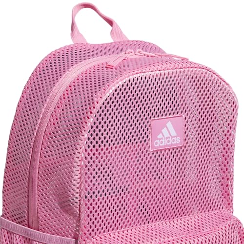 adidas Hermosa Mesh See-Through Backpack – Festival Concert Stadium Beach Bag, 29L, Bliss Pink/2, OSFA - color: Bliss Pink/2