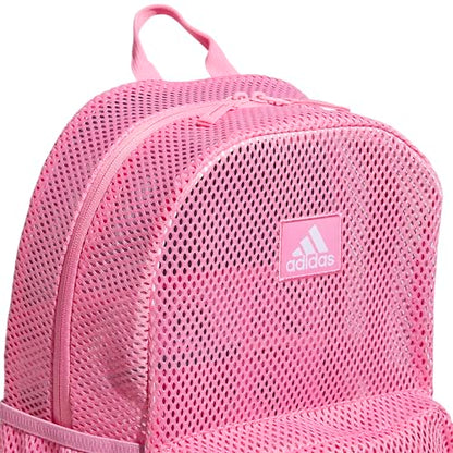 adidas Hermosa Mesh See-Through Backpack – Festival Concert Stadium Beach Bag, 29L, Bliss Pink/2, OSFA - color: Bliss Pink/2