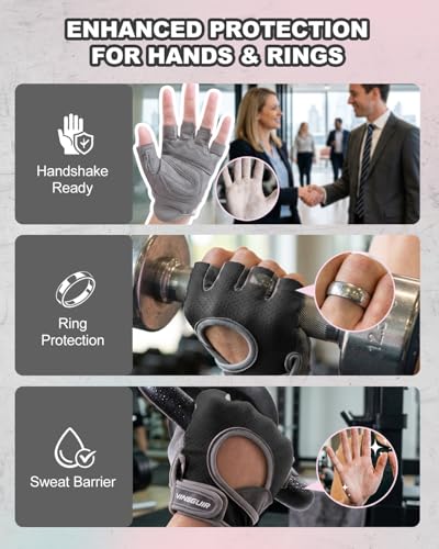 VINSGUIR Workout Gloves for Women and Men, Breathable Weight Lifting Gloves for Gym Exercise, Fitness, Training, and Cycling, with Excellent Grip and Cushion Pads