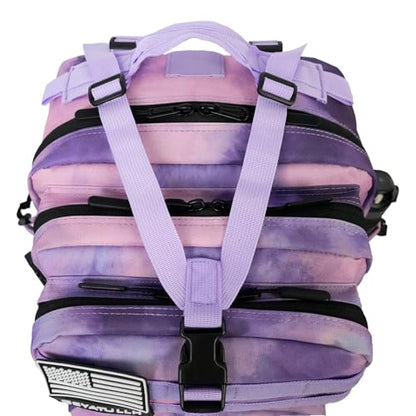 45L Military Tactical Backpack for Men & Women Bug Out Bag Assault pack Molle Daypack Hiking Trekking Rucksack (Cloud purple) - color: Cloud Purple