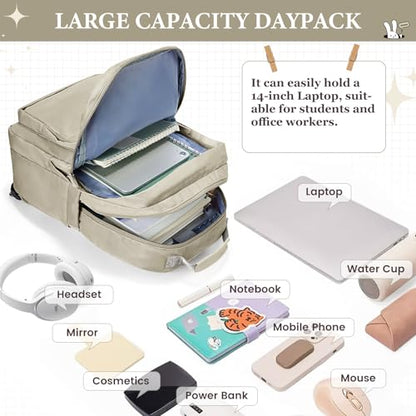 Khaki Backpack for Women Men - color: S-khaki