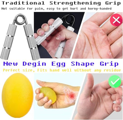 Hand Exercise Squeeze Balls, Grip Strength Trainer, Finger Recovery Kit, Improve Fingers Flexibility, Stress Relief & Physical Therapy, Multiple Resistance Levels, 3 Types, Set of 5
