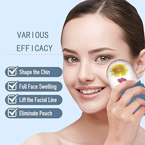 XHJRI Ice Face Roller Massager,Ice Cube Roller for Face, Eyes and Neck Naturally Conditioning and Skin Care,De-Puff Eye Bags,Reduce Migraine Pain,Reusable Massage Silicone Ice Mold (Blue) - color: Blue