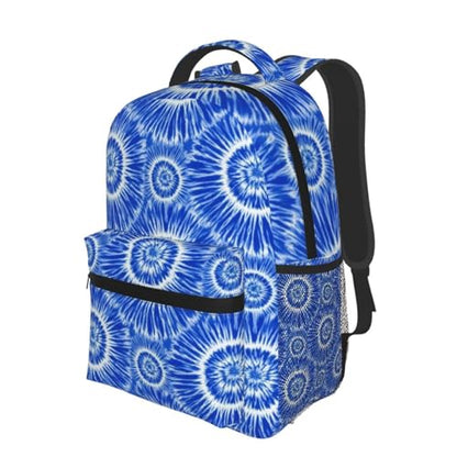 Multi Purpose Gym Backpack Blue Tie Dye, Casual Daypack with Inner Pocket and Mesh Side Pockets for Sports and Weekend Trips - color: Pattern (238)