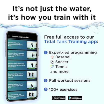 Tidal Tank Tube - The Original Aqua Bag - Water Weight Bag up to 79 lbs - Adjustable Workout Sand Bags Weights Alternative - Portable Sandbag Fitness Equipment Set, Home Exercise Gym - Including App - color: Classic: max. 49 lb