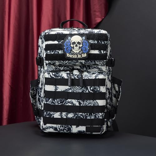WOLFpak 25L Athletic Gym Backpack (Buried In Ink) Durable 1000D Waterproof Oxford Material w/MOLLE Webbing, Laptop Pocket & Dual Cup Holders, Durable Fitness/Travel/Military Daypack - color: Buried in Ink