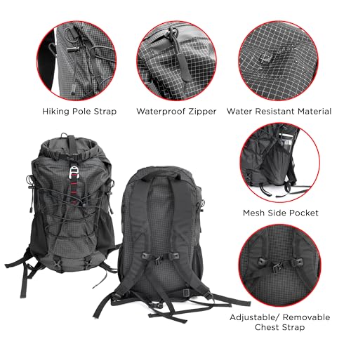 Hiking Backpack 25L Ultra Lightweight Day Pack For Education, Cycling and Camping For Men And Women (Blue)