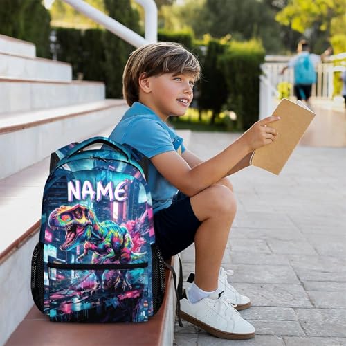 Boys Backpack, Personalized Dinosaur Backpacks, Boys Gift, Cool Dinosaur Bookbags for Kids 6-8, Bookbag for School Travel Camping - color: Color-2