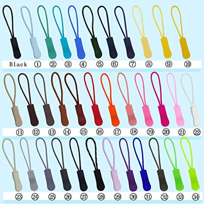 Urmspst 20PCS Zipper Pulls Replacement Zipper Tabs, Dark Yellow - color: 09. Dark yellow