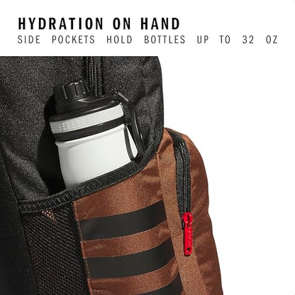 3-Stripe Classic backpack for men and women, bag with laptop sleeve - color: Preloved Brown/Black/4.0