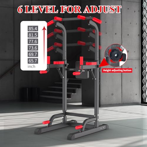 K KINGKANG Pull Ups Dip Station, Power Tower for Home Gym Fitness Exercise - color: Black