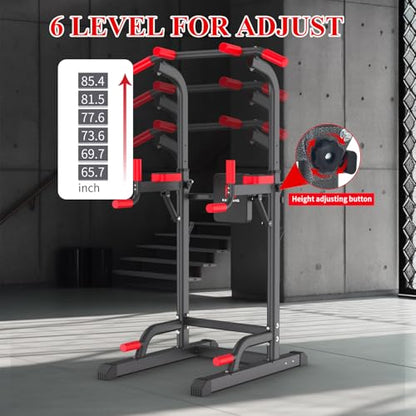 K KINGKANG Pull Ups Dip Station, Power Tower for Home Gym Fitness Exercise - color: Black