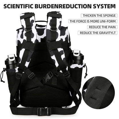 Lovelinks21 45L Tactical Assault Backpack 3 day assault pack with Molle Waterproof backpack Rucksack for Tactical Backpacks (Cow color) - color: Cow Color