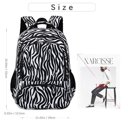 abshoo Lightweight Kids Backpack For School Teen Girls Bookbag Kindergarten Elementary School Bags (Zebra Black) - color: Zebra Black