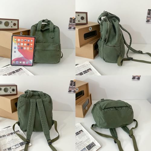 MaxxCloud Vintage Canvas Backpack Purse Tote Satchel Hiking Daypack Travel Bag Handbag Rucksack (583 beige)