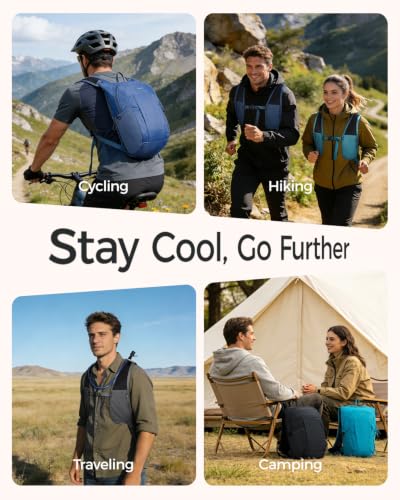 ECOHUB Small Hiking Daypacks Men 15L Lightweight Backpack for Travel Blue - color: Blue