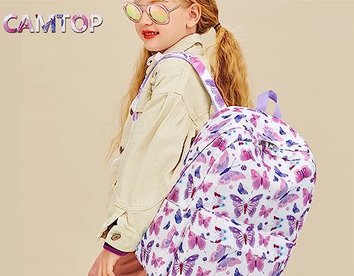 CAMTOP Preschool Backpack for Kids Girls Butterfly Toddler Backpacks Kindergarten School Bookbags(Age 3-8, Colorful Butterfly) - color: Green Butterfly28