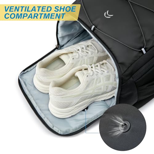 G4Free Pickleball Bag Pickleball Backpack for Women & Men School Backpack for Teens Bookbag for College Student with Fence Hook Laptop Compartment(Black) - color: Black