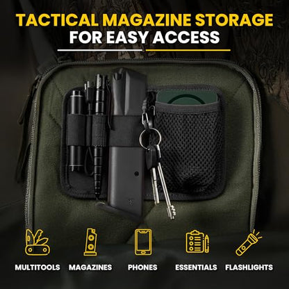 M-Tac Tactical Bag Insert Modular Organizer Utility Admin Pouch Hook Fasteners - Key Holder - color: Black
