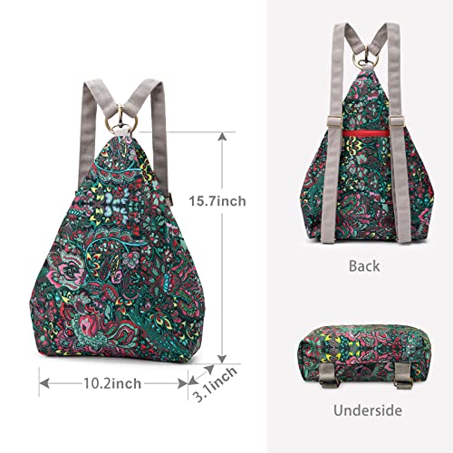 Black Butterfly Premium Backpack for Women, Bohemia Style Fashion Casual Daypack Backpack, Small Backpack Purse (03-green) - color: 03-green