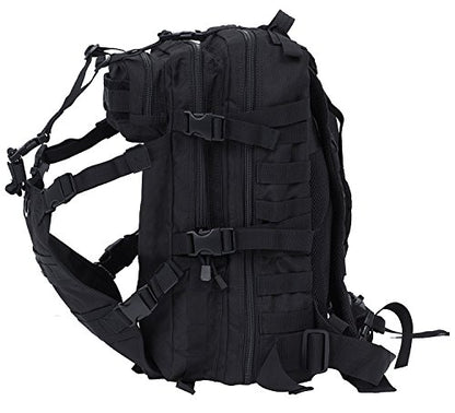 Seibertron Waterproof Large Capacity Molle Motorcycle Helmet Holder/Cycling Helmet Storage/Hiking Helmetcatch Bag/Backpack Also Fit Basketball Football Soccer Backpack Black - color: Black