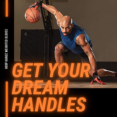 HOOPSKING Hoop Handz Basketball Weighted Training Gloves (Anti-Grip), Over 3 lbs. Per Pair, More Powerful Dribbling - size: Adult Small