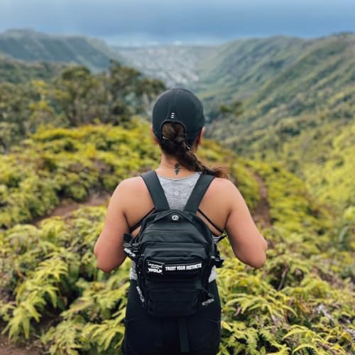 WOLFpak 9L Mini Tactical Backpack (Alpha Black) | Compact, Small Everyday Carry Bag for Gym, School, Travel | Durable, Water-Resistant Daypack with Molle System and Patch Panel - color: Alpha Black