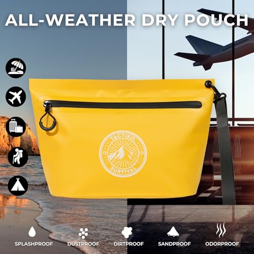 Tactiko 3L Heavy-Duty Zipper Pouch – Splash-Resistant Gear Organizer - color: Yellow
