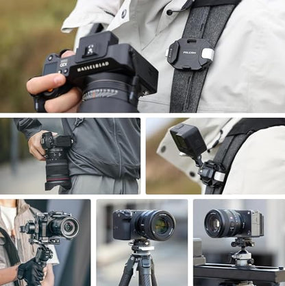 ULANZI F38 Camera Backpack Strap Base Mount Clip Quick Release for Backpack Straps V2, QR Plate Camera Tripod Mount - size: Only Base Mount