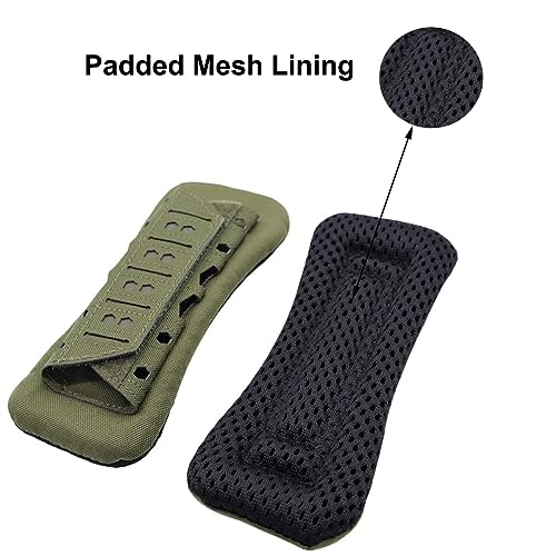 2 Pcs Tactical Vest Shoulder Strap Pads Backpack Breathable Mesh Cushion Pad - color: Khaki