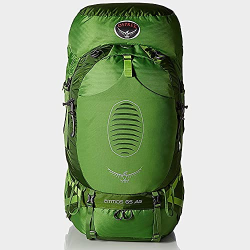 Osprey Atmos AG 65L Men's Backpacking Backpack, Mythical Green, S/M - color: Mythical Green, size: Small-Medium