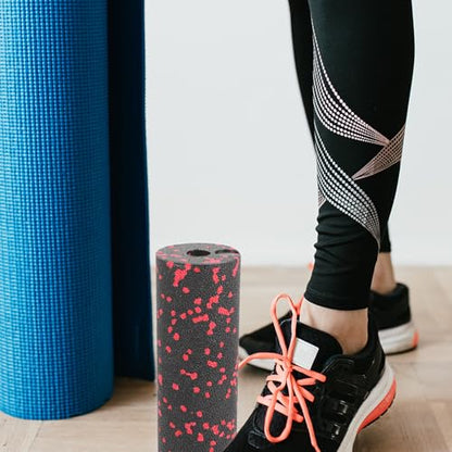 Abaodam Mini Foam Roller for Yoga and Muscle Massage, Hollow Portable Hard Foam Roller in Red, Travel-Friendly Sports Yoga Column for Body Rolling and Fitness