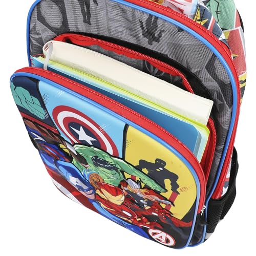 Bioworld Marvel Avengers 16" Rolling Travel Backpack - color: Avengers Character Roster Rolling