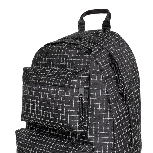 EASTPAK Padded Double – 24L Squared Backpack with Dual Front Pockets, 13” Laptop Sleeve, Bottle Holder & Padded Straps, Refleks Space Black - color: Refleks Space Black