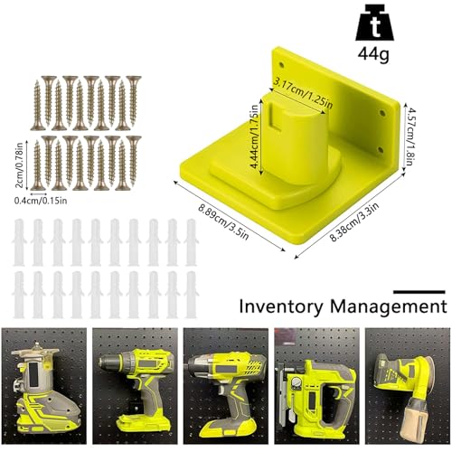 5 Pack Tool Holder Compatible with Ryobi 18V Wall Mount Plastic - size: 5 Pack