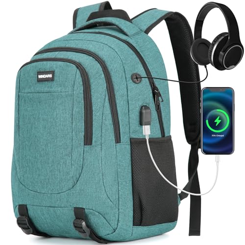 Laptop Backpack for Men and Women: 15.6 Inch Large School Backpacks for Teen Boys Durable Water Resistant College Bookbag Anti Theft Computer Bag with USB Charger for Business Work Travel, Teal - color: Teal, size: 15.6 Inch
