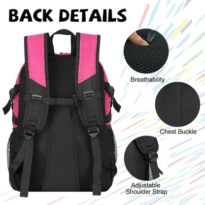 Goloni 35L Basketball Bag,Basketball Backpack with Shoe and Ball Compartment,Backpack for Soccer, Volleyball - color: Pink