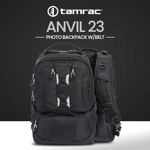 Tamrac Anvil 23 Camera Backpack for Photographers, DSLR Camera Bag with Laptop Compartment, Professional Photography Backpack, Camera Bag with Tripod Holder, Camera Carrying Case, Black - style: Anvil 23