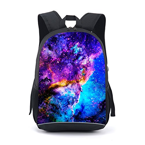 CAIWEI American Football Backpack School Bag (Starry sky 1) - color: Starry Sky 1, size: 17.2*11.7*5.5 Inch