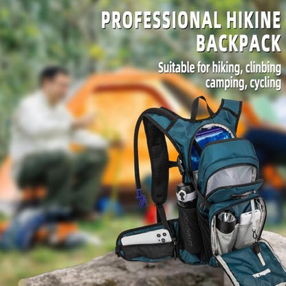 Hydration Backpack, Lightweight Water Backpack for Hiking with 3L Leak Proof Water Bladder, Insulated Hydration Pack Ideal for Hiking and Cycling, 18L