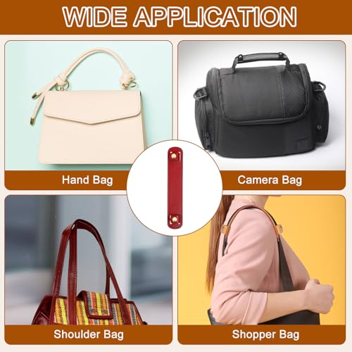 Generic 1 Pcs 8.98x1.65 Inch Leather Shoulder Strap Pad, Detachable Non-Slip Strap Covers for Tote Bags Backpacks Handbags, Red